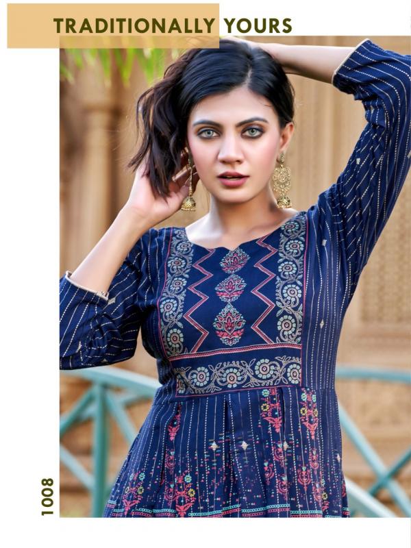 Hirwa Saina Rayon Designer excellent Look Kurti Collection
